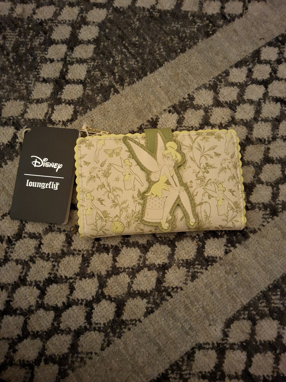 Disney x Loungefly Tinker Bell Cream & Green Wallet